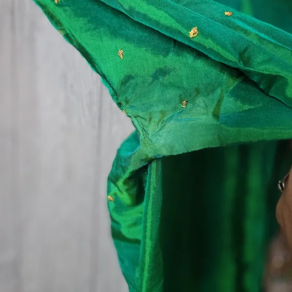 Elegant Green Embellished Dress, Size, Call Out In The Picture Under The Pits. - Picture 14 of 14